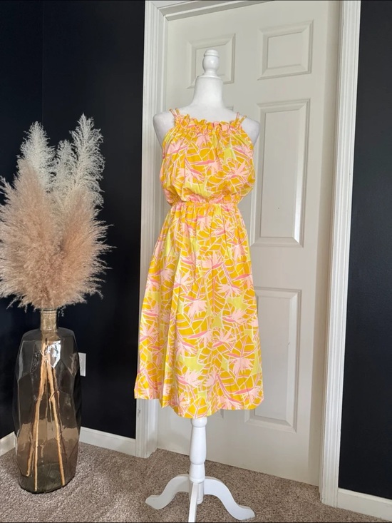 Lilly Pulitzer Dresses & Skirts - Vintage Lilly Pulitzer “The Lilly” 70’s Vibrant Tropical Print Midi Dress Medium